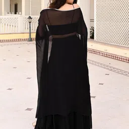 Urbanstree 3 Piece Embellished Top With Flared Palazzos & Dupatta image 2