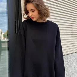 LULU & SKY Round Neck Longline Oversized Pullover Sweatshirt-image-16