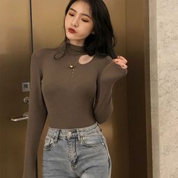 LULU & SKY Cut-Out Detailed Turtle Neck Top-image-41