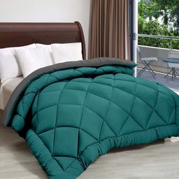Cloth Fusion Microfiber Reversible Heavy Winter 210 GSM Double Bed Comforter-image-2