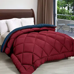 Cloth Fusion Pacifier Maroon Reversible Heavy Winter 210 GSM Single Bed Comforter-11