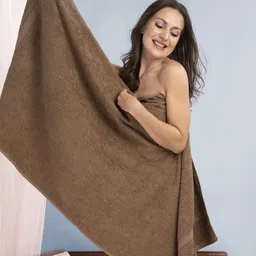 LacyLook Brown 1 Cotton 400 GSM Bath Towel-picture-30