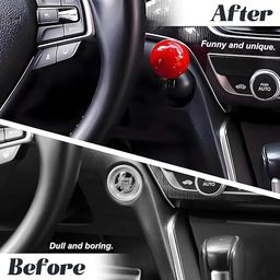 KNH MART Car Push to Start Button Rocker Car Engine Start Stop Button Joystick Car One Button Start Lever, Funny Car Ignition Button Cover Decorations, Car Decorative Accessories, Car Push Button image 5