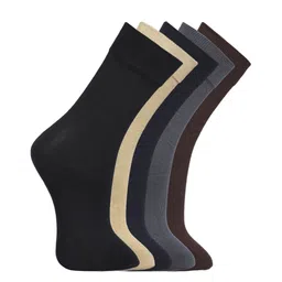MARC Men Assorted Pack of 5 Cotton Calf-Length Socks-21