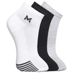 MARC Men Assorted Pack of 3 Cotton Ankle-Length Socks-picture-30