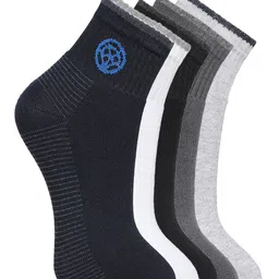 MARC Men Pack Of 5 Solid Ankle Length Socks-11