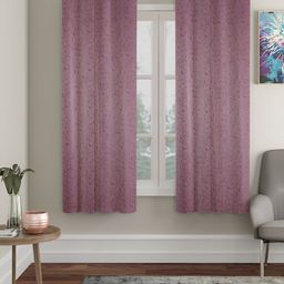 SOKNACK Pink 2 Pieces Floral Black Out Window Curtain-image-45