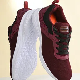 The Roadster Life Co. Men BORDO Mesh Abzorb Walking Shoes-57