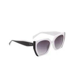 Ted Smith Grey Lens & White Square Sunglasses with UV Protected Lens PASSION2_C4-Grey image 2