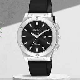 Relish Men Brass Embellished Dial Bracelet Style Straps Analogue Watch RE-NSSW501-8