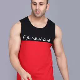 SLOWLORIS Friends Printed Bio Wash Innerwear Gym Vests-picture-21