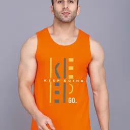SLOWLORIS Printed Biowash Basic Innerwear Vests SL26 KEEP ORANGE-image-92