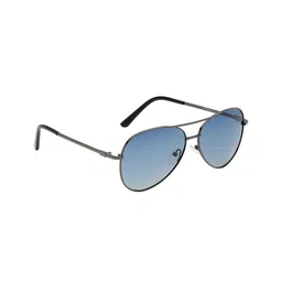 KOSCH ELEMENTE Men Grey Lens & Gunmetal-Toned Aviator Sunglasses with Polarised Lens KST 22828 C2-35