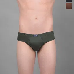 Dollar  Pack Of 3 Assorted Cotton Mid Rise Briefs-21