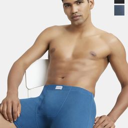 Jockey Pack Of 3 Ribbed Super Combed Cotton Trunks 8008-0305-BSTDS-picture-55