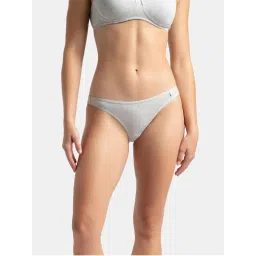 Jockey SS02 Women Super Combed Cotton Elastane Low Waist Bikini - Steel Grey Melange-picture-34