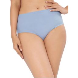 Amante Solid Full Coverage High Rise Full Brief Panty - Blue-image-9