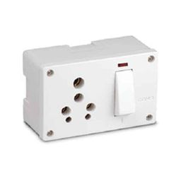 Polycarbonate Deluxe 16Amp Universal Switch Socket Box | Dual Switch Socket Combined with Junction Box (16A X 240V) (1 Socket Box) image 2