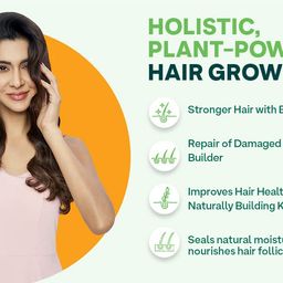 OZiva Plant Based Biotin Xtra | Biotin for hair growth & Regeneration | Biotin 7000 mcg+ with Keratin Builder, Sesbania Agati & Aloe Vera (Pack of 1, (60 Capsules)) image 4