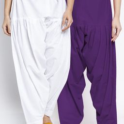GRACIT Women Pack Of 2 Solid Cotton Salwar-image-63