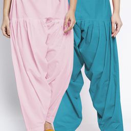 GRACIT Women Pack Of 2 Solid Cotton Salwar-image-61