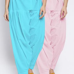 GRACIT Women Pack Of 2 Solid Cotton Salwars-image-81