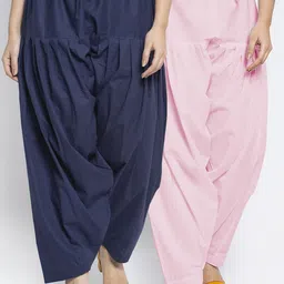 GRACIT Women Pack Of 2 Solid Cotton Salwars-picture-22