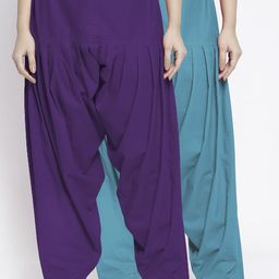 GRACIT Women Pack Of 2 Solid Pure Cotton Salwar-image-92