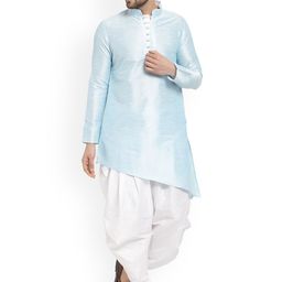 Sydney Heights Mandarin Collar Asymmetric Hemline Kurta with Dhoti Pant-picture-8