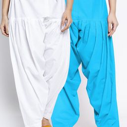 GRACIT Women Pack Of 2 Solid Cotton Salwars-picture-34