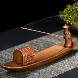 Ekhasa Brown Ceramic Incense Stick Holder-16