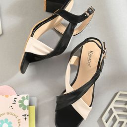 KARADDI Open Toe Block Heels With Buckles-12