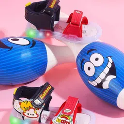 Kats Kids Printed First Walking LED Light Sports Sandals-image-99