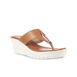 Khadims Women Tan Brown Solid Heels-29