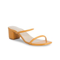ERIDANI Women Mustard Block Heels-45