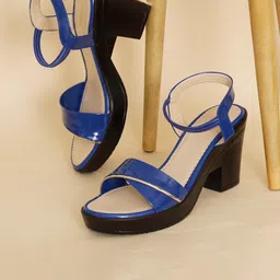 FABBHUE Open Toe Block Heels With Backstrap-10