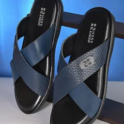 HERE&NOW Men Textured Open Toe Comfort Sandals-13