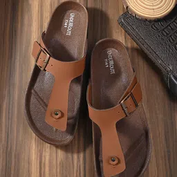 UNDERROUTE Men Open Toe Comfort Sandals With Buckle Detail-7