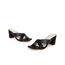 stylzrepublic Printed Suede Block Heels-18