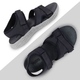 FAUSTO Men Navy Blue Solid Sports Sandals-image-90