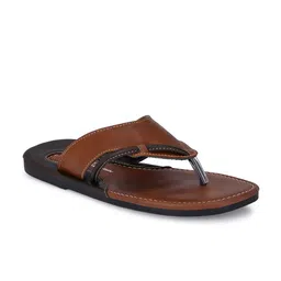 John Karsun Men Tan & Black Comfort Sandals-image-62