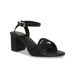 Tao Paris Women Black PU Block Heels-image-60