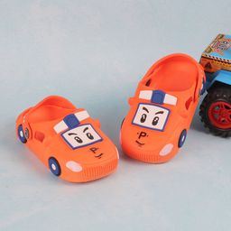 Jazzy Juniors Unisex Kids Orange & Blue Clogs Sandals-image-10