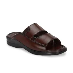 IVRAH Men Brown Comfort Sandals-image-2