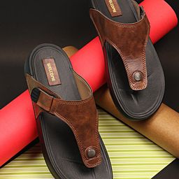 WELCOME Men Open Toe Comfort Sandals With Velcro Detail-image-89