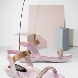 ELLE Women Embellished Open Toe Flats-86