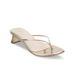 Mochi Gold-Toned Block Sandals-39