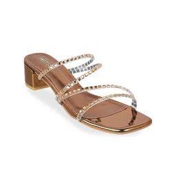 Metro Embellished Open Toe Block Heels-12