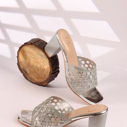 Carlton London Women Embellished Party Block Sandals-image-27