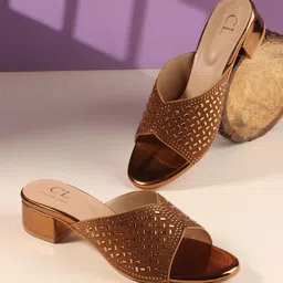 Carlton London Embellished Block Heel Sandals-46